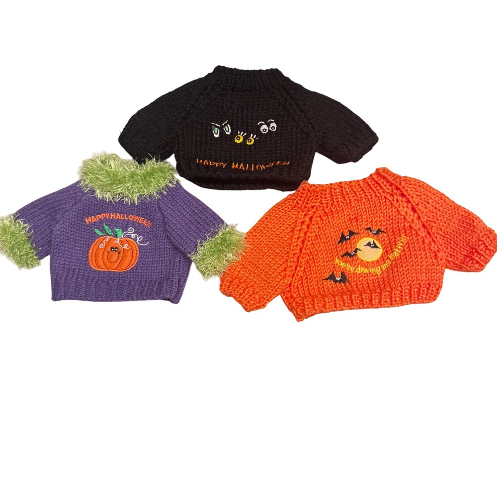 Halloween Pet Sweater Bundle Knit Puppy Cat Costume Outfit Set Sm Dog Apparel 6"